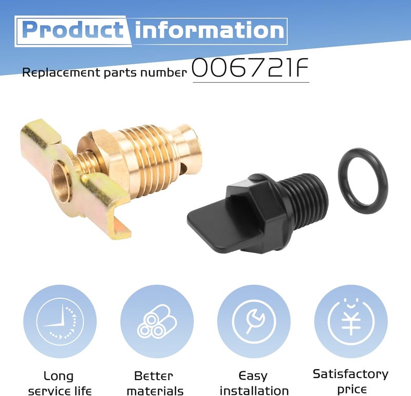 GRONGU 006721F Pool Heater Drain Plug Compatible with Raypak Capron Drain Plug, Pool Heater Parts Fits for Raypak RP2100 Digital Gas Models R185A-R405A, R185B-R405B, 206A-406A, 207A-407A - Image 5